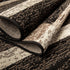 12' Black Brown And Beige Patchwork Runner Rug